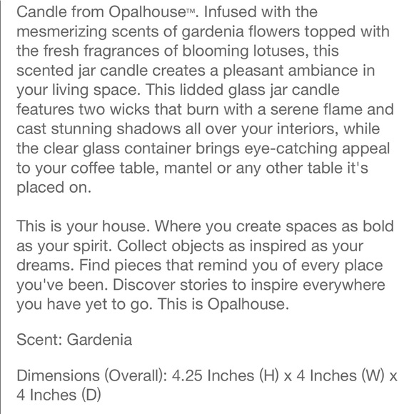 NWT Gardenia Lotus 2 wick candle by Opalhouse - Picture 3 of 9